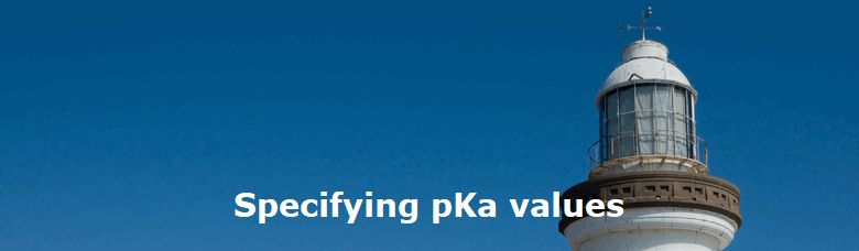 Specifying pKa values